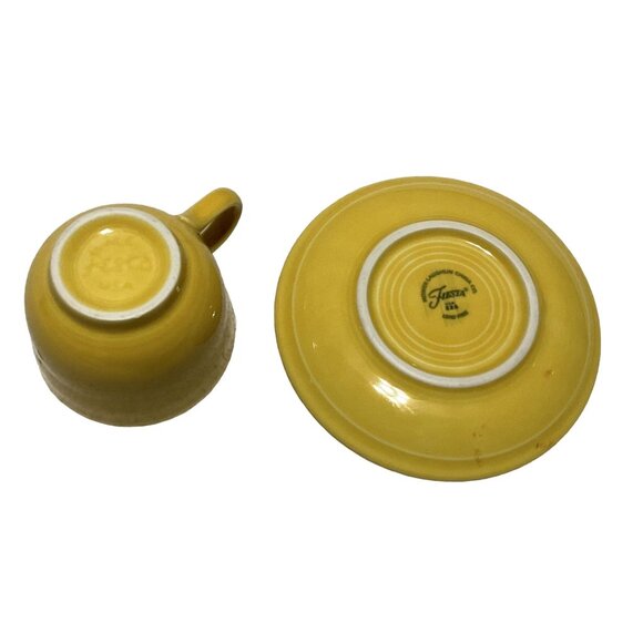 FIESTAWARE CUP SAUCER SUNFLOWER YELLOW 2011 FIESTA ZZB LEAD FREE CUP IS MODERN - Picture 2 of 5